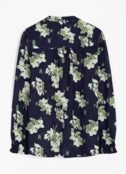 Notch Neck Jersey Print Blouse -EWM Store 63267pvl 134733a2669a572