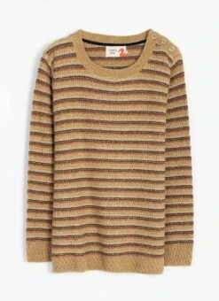 Textured Stripe Crew Neck Jumper -EWM Store 63513pvl d584fdc07ef9b91