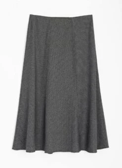 Comfort Fit Herringbone A- Line Skirt