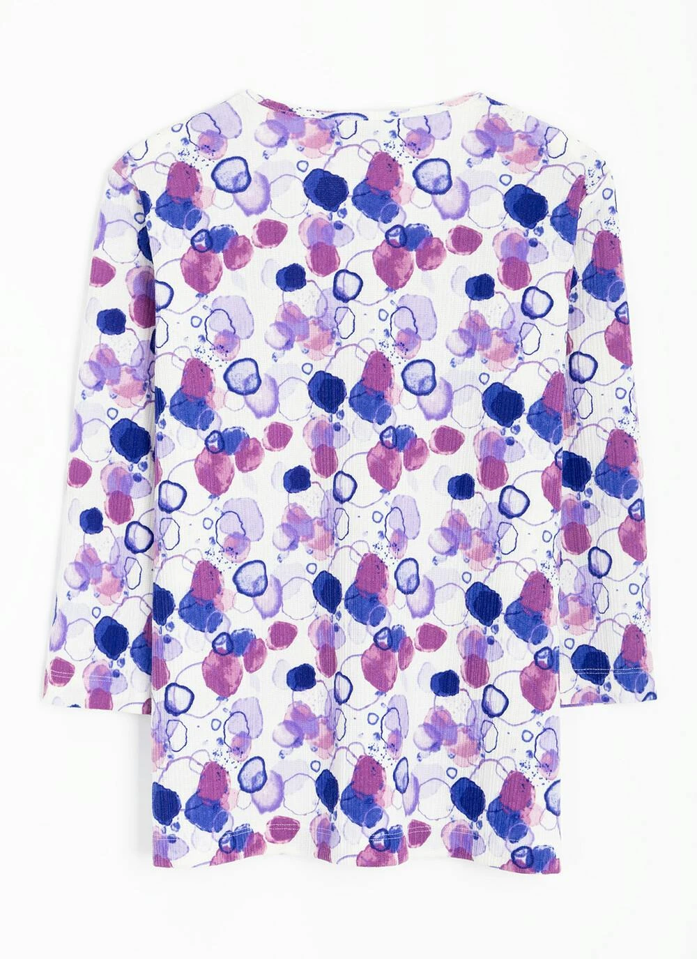 Textured Ruched Neck Print Top 8 Textured Ruched Neck Print Top - Image 6