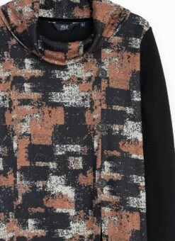 Button Front Cowl Neck Tunic -EWM Store 63893pvl fd428c49318af4b