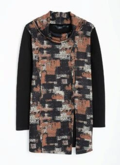 Button Front Cowl Neck Tunic -EWM Store 63895pvl 4b9720987d2e8cb
