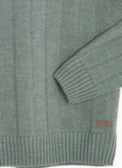 Textured Cable Knit Crew Neck Jumper -EWM Store 64113pvl 316cdee0893f4f4