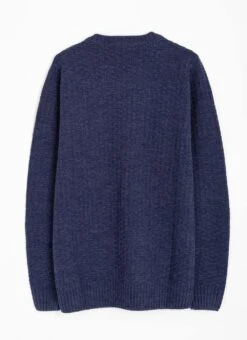 Textured Knit With Wool Crew Neck Jumper -EWM Store 64150pvl 81d73ae9edfea3d