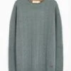 Textured Cable Knit Crew Neck Jumper -EWM Store 64163pvl 174fb050cfd6136