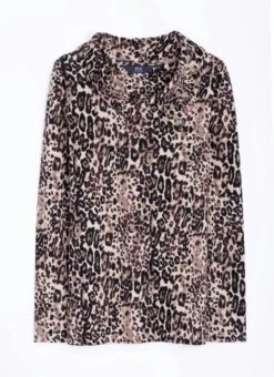 Warm Handle Cowl Neck Top