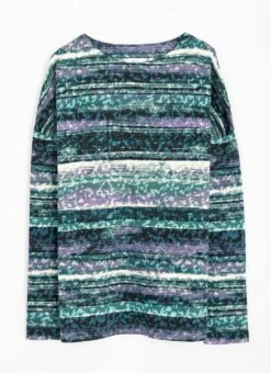 Soft Touch Printed Boat Neck Top -EWM Store 64242pvl d075d57289c84d2