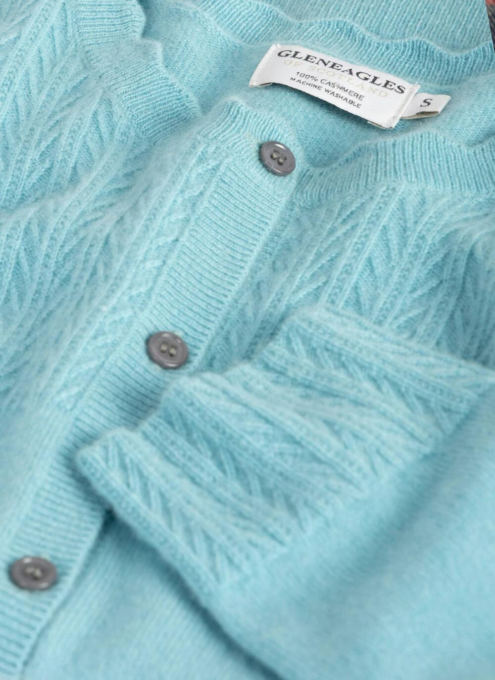 Cashmere Textured Yoke Cardigan 4 Cashmere Textured Yoke Cardigan - Image 2