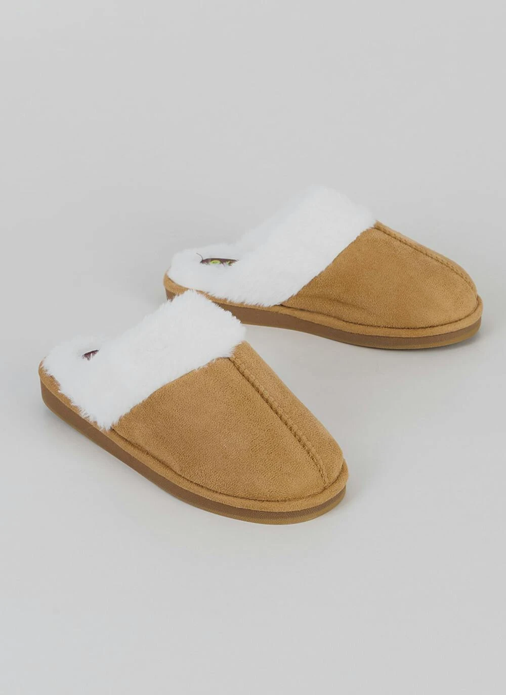 Comfy Faux Fur Lined Suedette Mule Slippers 3 Comfy Faux Fur Lined Suedette Mule Slippers