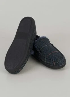 Plush Lined Check Mocassin Slipper 7 Plush Lined Check Mocassin Slipper -EWM Store 64582pvl eaedcda73042275