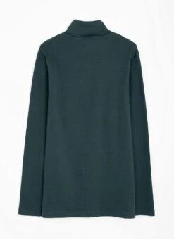 Pure Cotton Roll Neck Long Sleeve Top -EWM Store 64661pvl dfae701444def8a