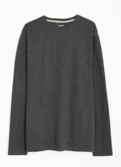 Cotton Rich Crew Neck Long Sleeve Top
