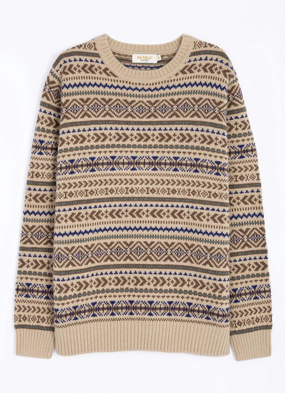 Fairisle Crew Neck Jumper With Wool 3 Fairisle Crew Neck Jumper With Wool