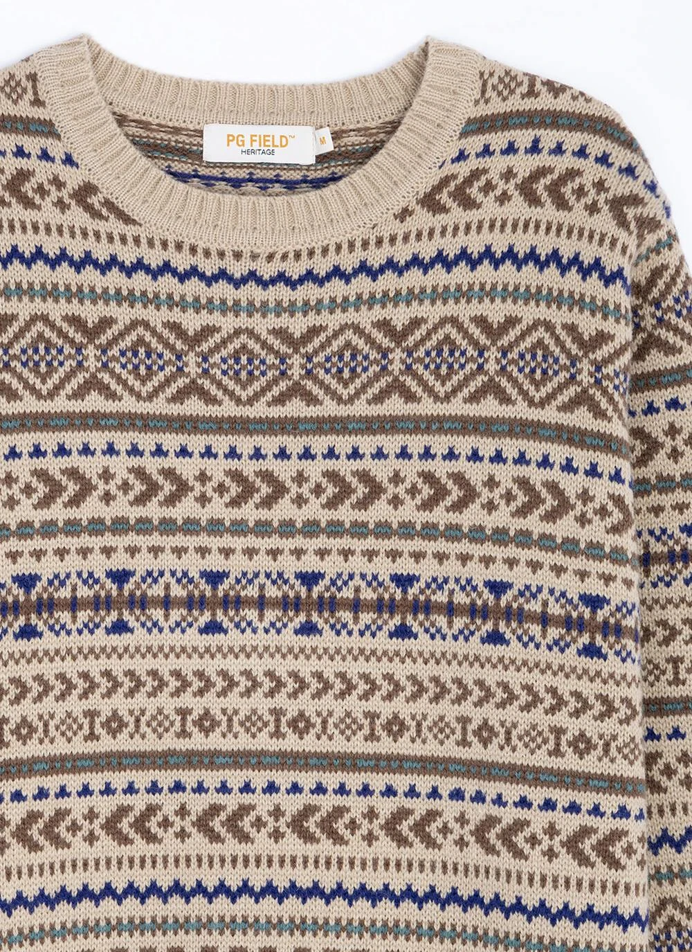 Fairisle Crew Neck Jumper With Wool 4 Fairisle Crew Neck Jumper With Wool - Image 2