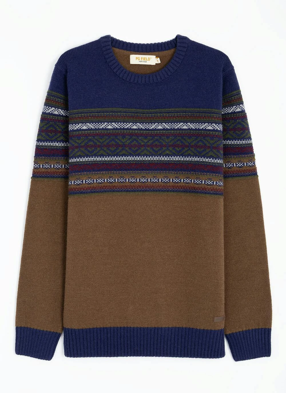 Fairisle Yoke Crew Neck Jumper With Wool 3 Fairisle Yoke Crew Neck Jumper With Wool