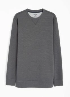 Cotton Rich Crew Neck Striped Sweatshirt