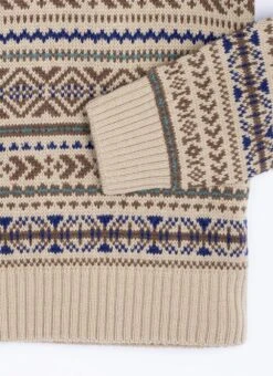 Fairisle Crew Neck Jumper With Wool 8 Fairisle Crew Neck Jumper With Wool -EWM Store 65267pvl 63496889f54024e