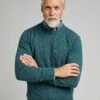 100% Lambswool Crew Neck Cable Jumper -EWM Store 65521pvl 0364cfd336ce6fe