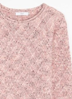 Lattice Nep Knit Crew Neck Jumper -EWM Store 65606pvl 6d50ced9616ef13