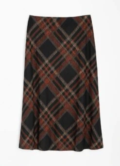 Warm Handle Checked Midi Skirt -EWM Store 65656pvl b33c7abb5170807