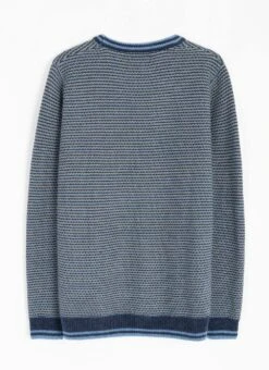 Striped Textured Knit Crew Neck Jumper 15 Striped Textured Knit Crew Neck Jumper -EWM Store 65948pvl a7681b90e0d6d96