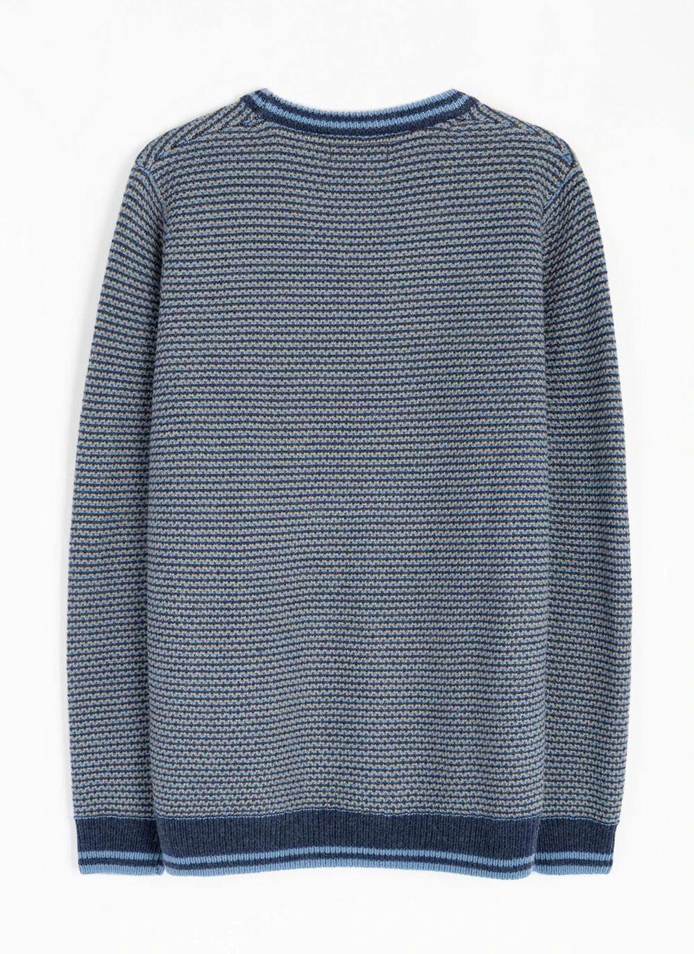 Striped Textured Knit Crew Neck Jumper 9 Striped Textured Knit Crew Neck Jumper - Image 7