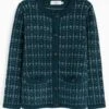 Checkerboard Knit Cardigan