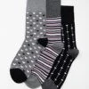 3pk Cotton Rich Comfort Top Stripe Socks 2 3pk Cotton Rich Comfort Top Stripe Socks -EWM Store 66022pvl 581ca98c648c70b