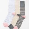 3pk Cotton Rich Comfort Top Star Socks -EWM Store 66045pvl 8418a87a4bfddba