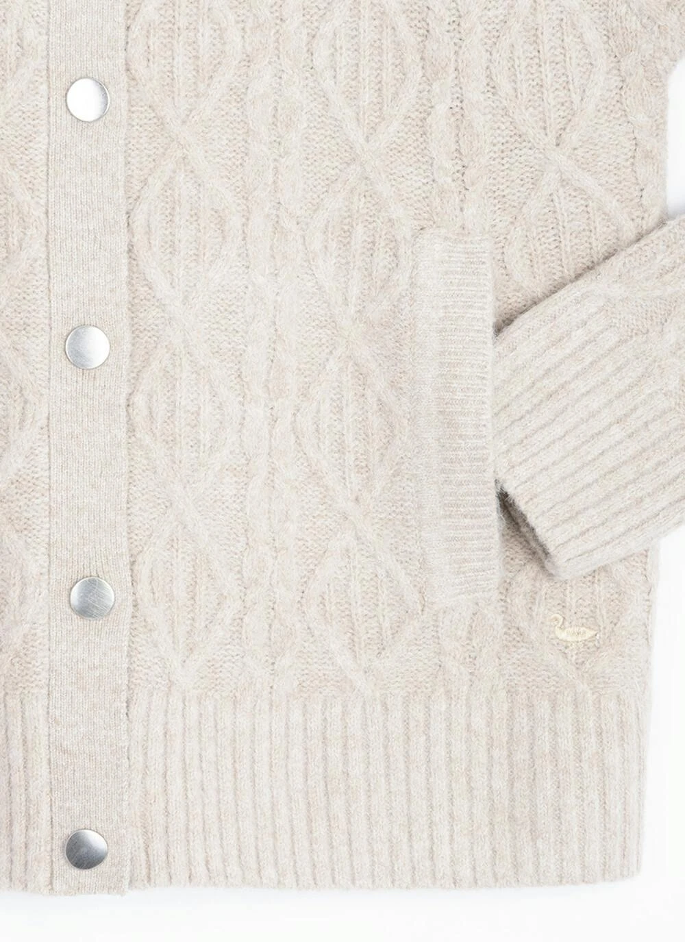 Cable Knit Bomber Cardigan 6 Cable Knit Bomber Cardigan - Image 4