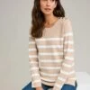 Button Detail Striped Crew Neck Jumper 1 Button Detail Striped Crew Neck Jumper -EWM Store 66353pvl a7a5c5a9f660cfc