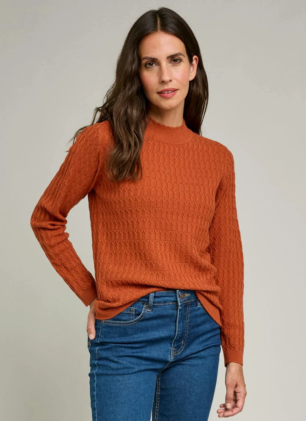 Cable Knit Turtle Neck Jumper 3 Cable Knit Turtle Neck Jumper