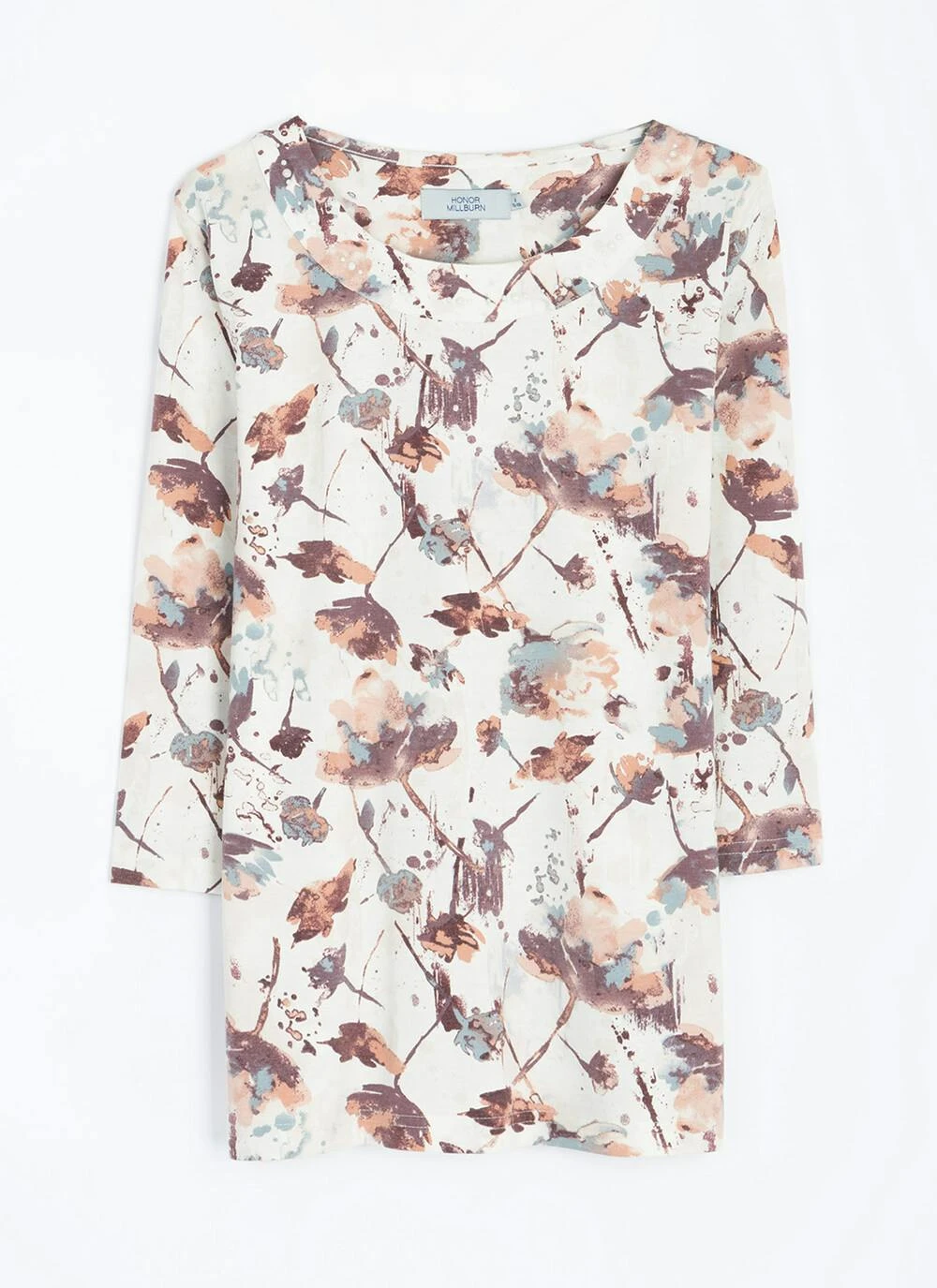 Soft Touch Pearl Trim Print Top 5 Soft Touch Pearl Trim Print Top - Image 3