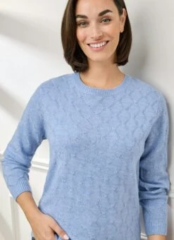 Trellis Knit Round Neck Jumper -EWM Store 66591pvl 20bb54e597d72c9