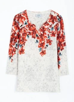 Warm Touch Jersey Border Print Top -EWM Store 66645pvl 90869ec6c7d6a63