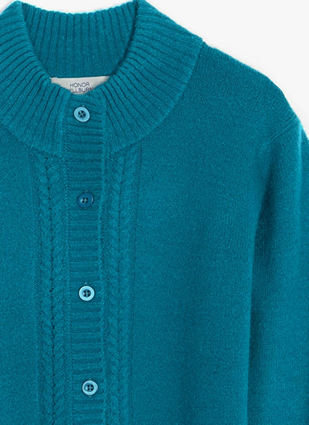 Cable Edge Knit High Neck Cardigan 6 Cable Edge Knit High Neck Cardigan - Image 4