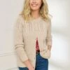 Textured Knit Crew Neck Cardigan -EWM Store 66721pvl b63d3c52721c342