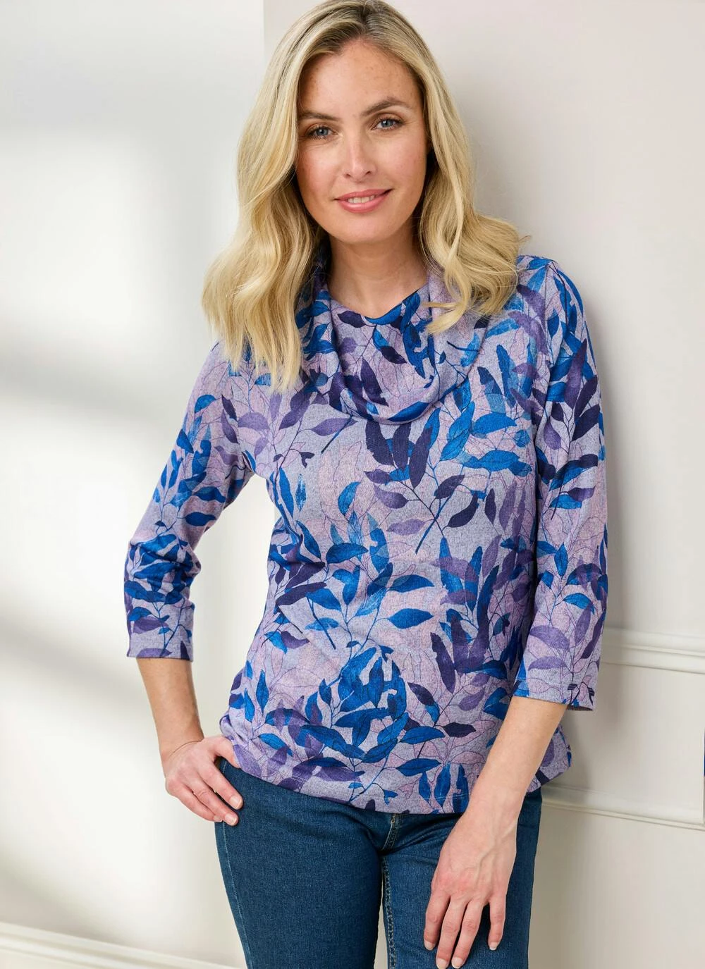 Warm Touch Cowl Neck Printed Top 4 Warm Touch Cowl Neck Printed Top - Image 2