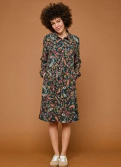 Printed Midi Shirt Dress 11 Printed Midi Shirt Dress -EWM Store 66803pvl 1a2fe959ecf1051