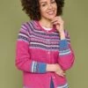 Wool Blend Crew Neck Fairisle Cardigan 2 Wool Blend Crew Neck Fairisle Cardigan -EWM Store 66828pvl 7ec4659863075bb