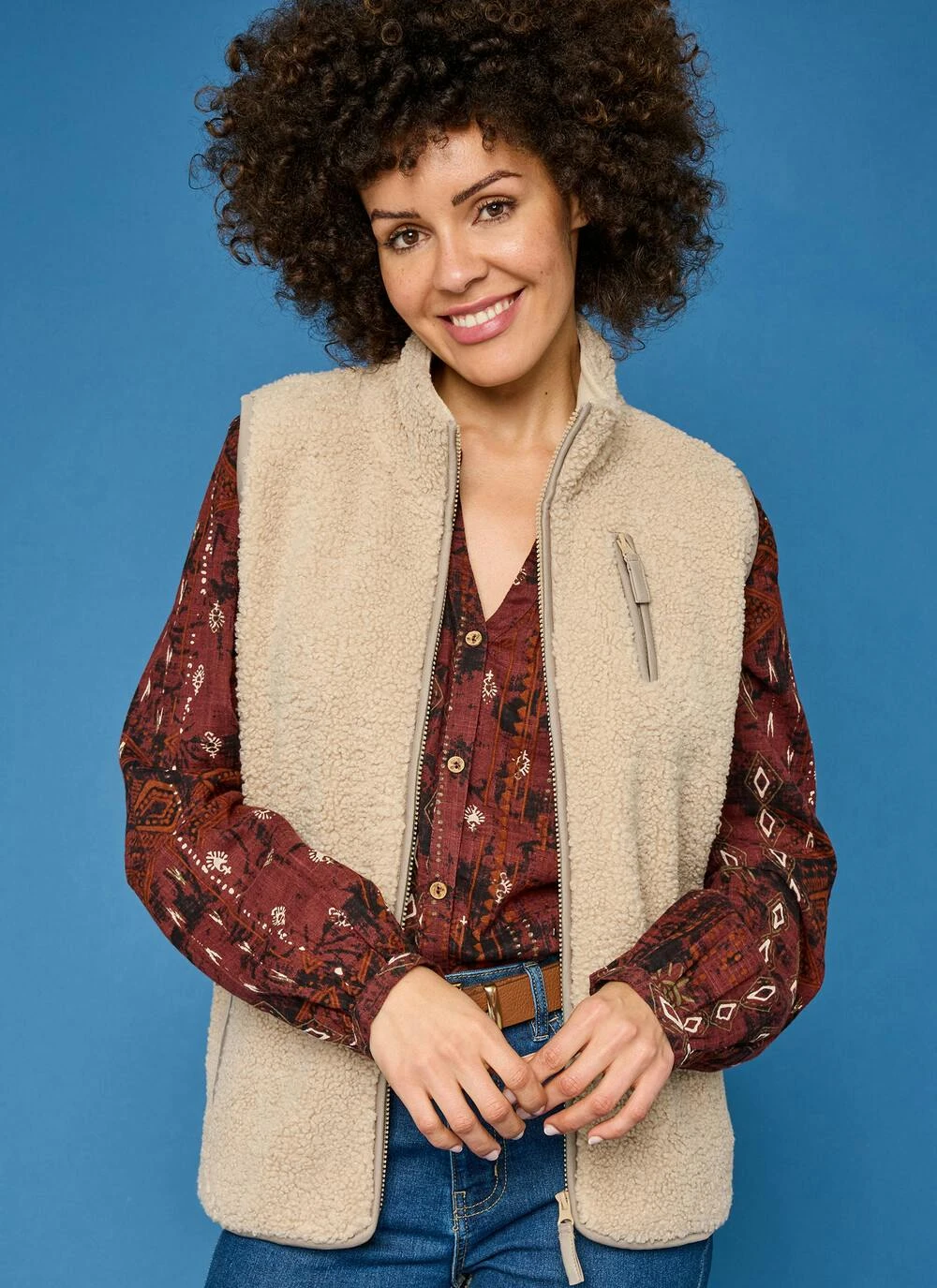 Borg Funnel Neck Gilet 3 Borg Funnel Neck Gilet