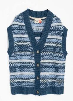 Soft Touch Relaxed Fairisle Waistcoat -EWM Store 66886pvl 114c71ae613827a