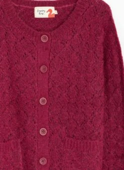 Wool Blend Crew Neck Pointelle Cardigan 11 Wool Blend Crew Neck Pointelle Cardigan -EWM Store 66910pvl 6d75b45467a626e
