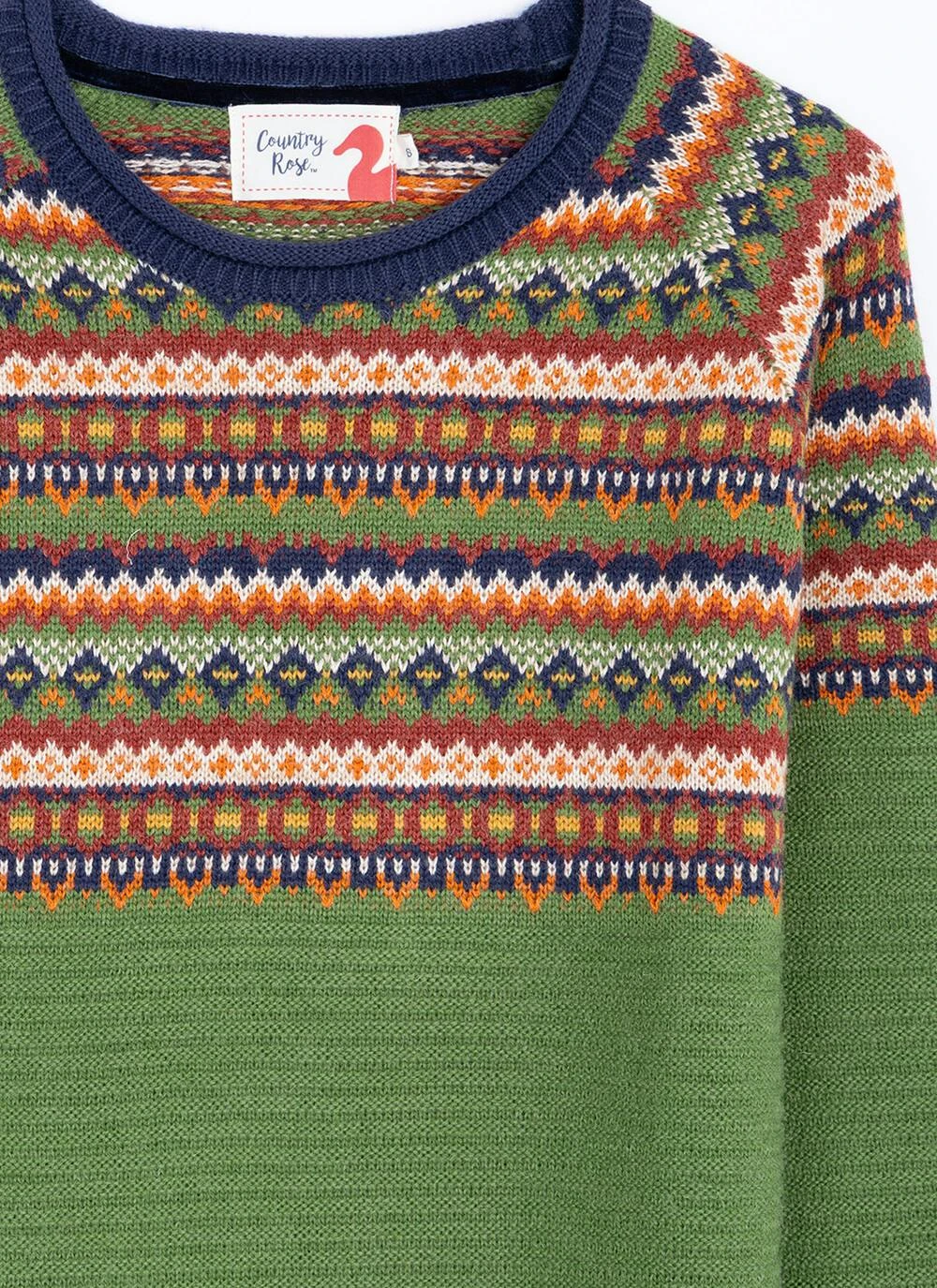 Wool Blend Fairisle Crew Neck Jumper 6 Wool Blend Fairisle Crew Neck Jumper - Image 4