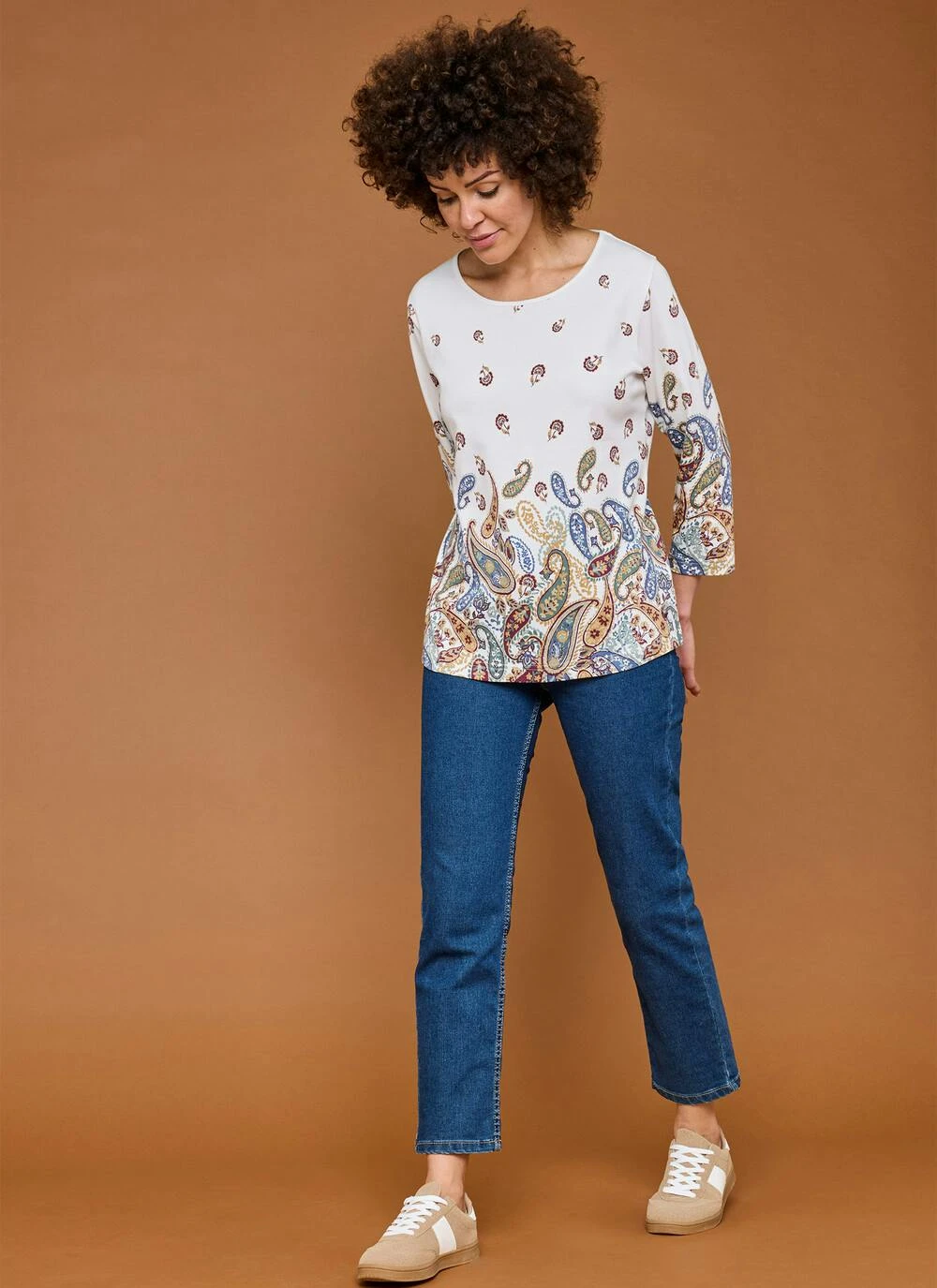 Pure Cotton Jersey Border Print Top 4 Pure Cotton Jersey Border Print Top - Image 2