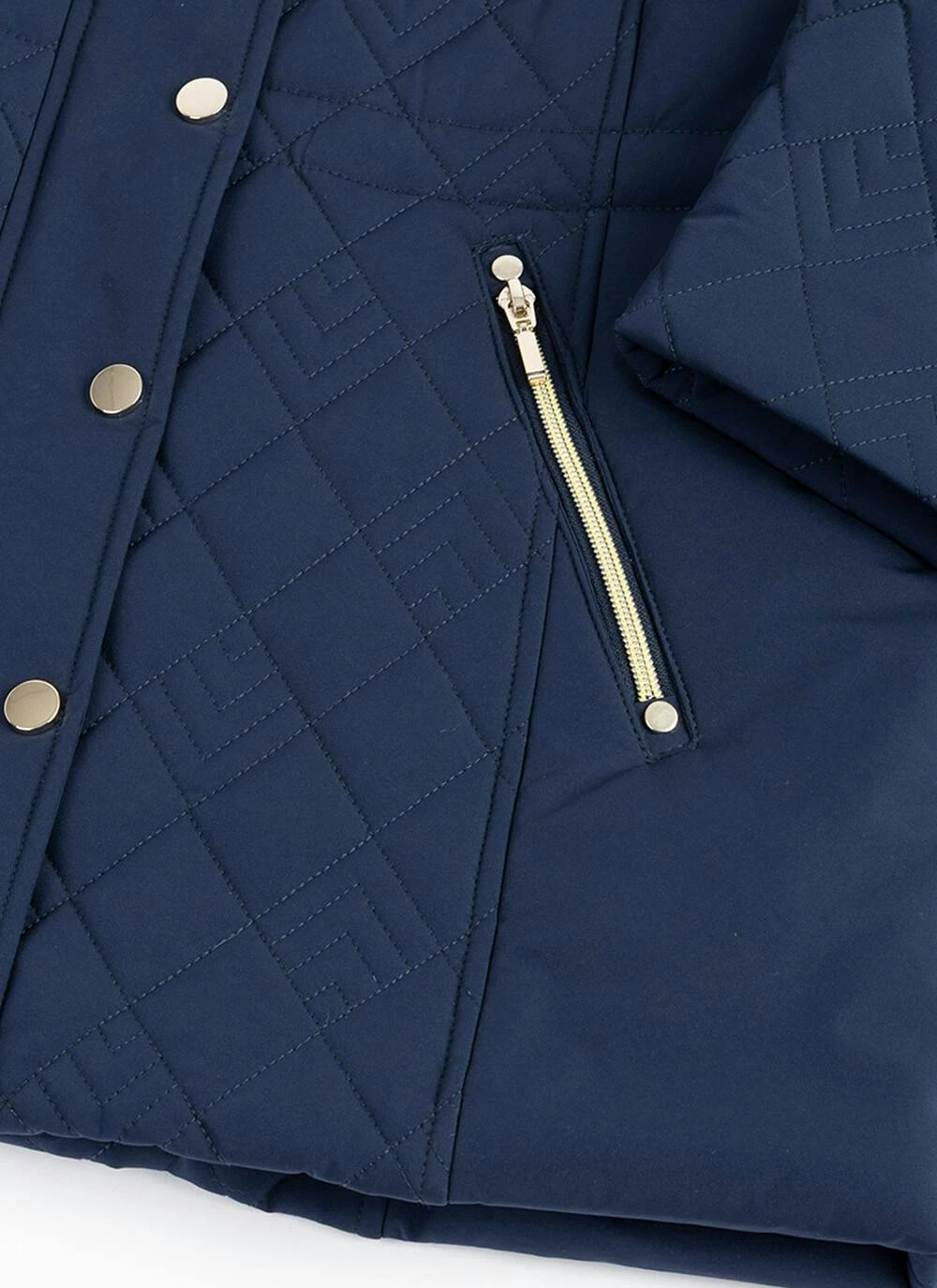 Diamond Quilted Coat With Detachable Hood 6 Diamond Quilted Coat With Detachable Hood - Image 4