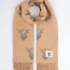 Highland Cow Super Soft Scarf - Camel/Grey -EWM Store 67405pvl f62356ae2136cba
