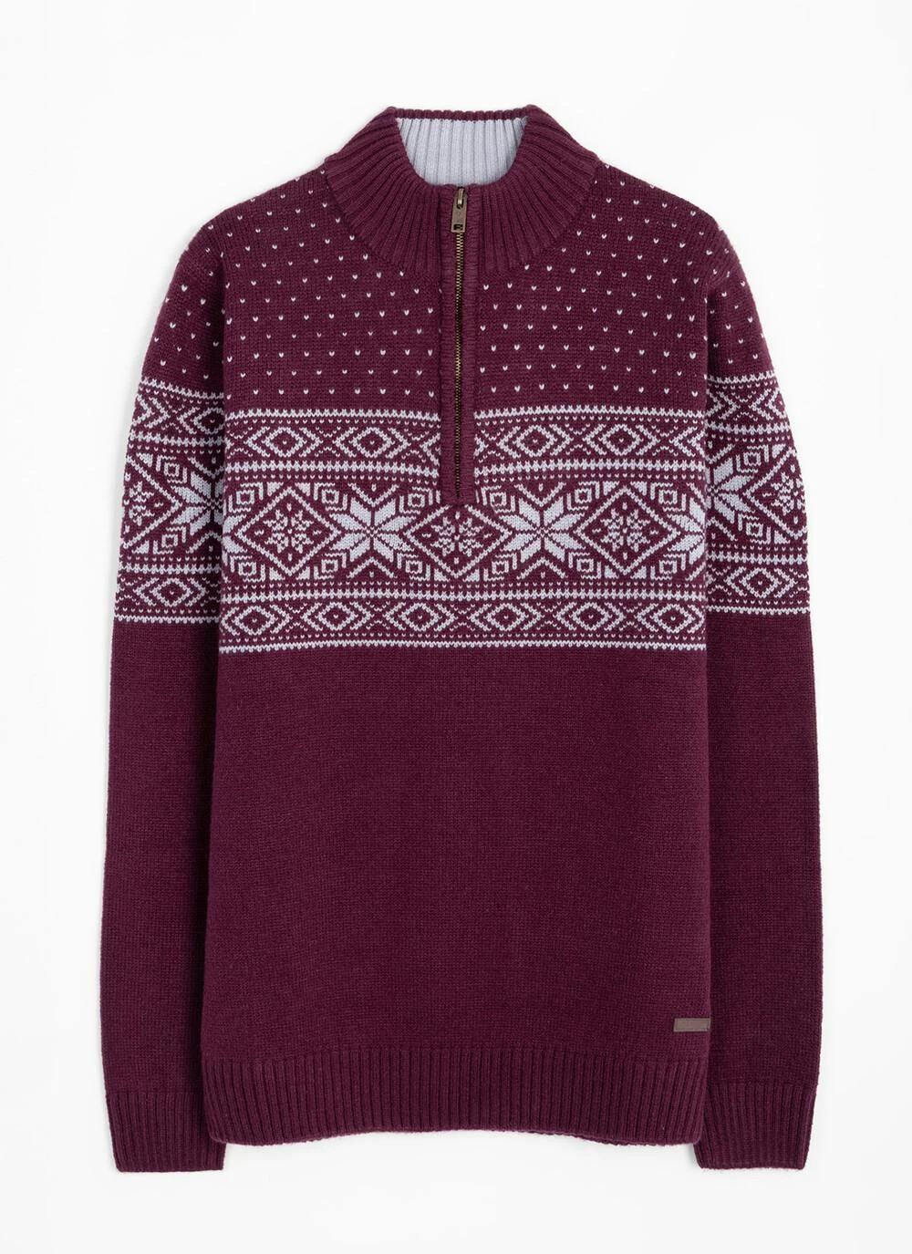 Fairisle Zip Neck Jumper 5 Fairisle Zip Neck Jumper - Image 3