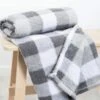 Teddy Fleece Check Grey Throw -EWM Store 67816pvl fda55ae9946cc37