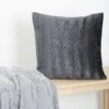 Textured Velvet Grey Cushion -EWM Store 67843pvl 61ab1dfa52c6d09